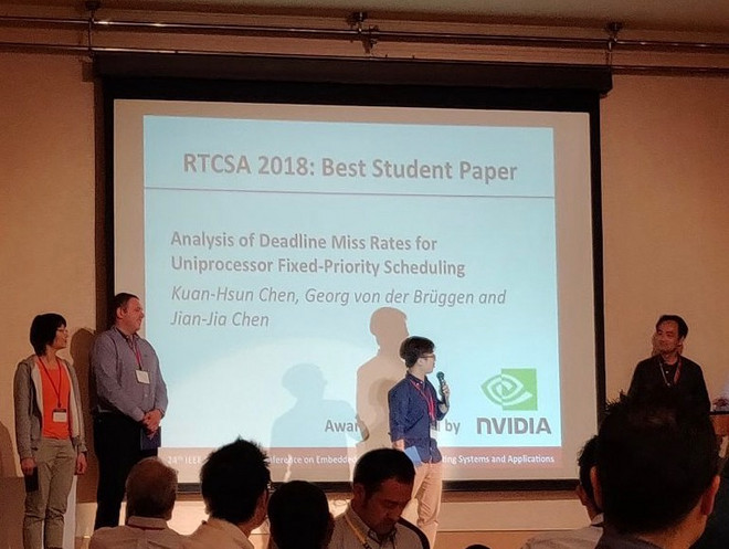 Best student paper award in RTCSA'18